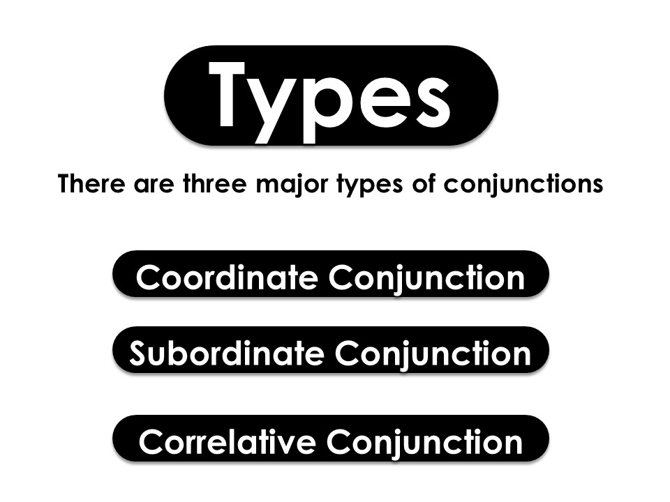 3 different types of conjunctions