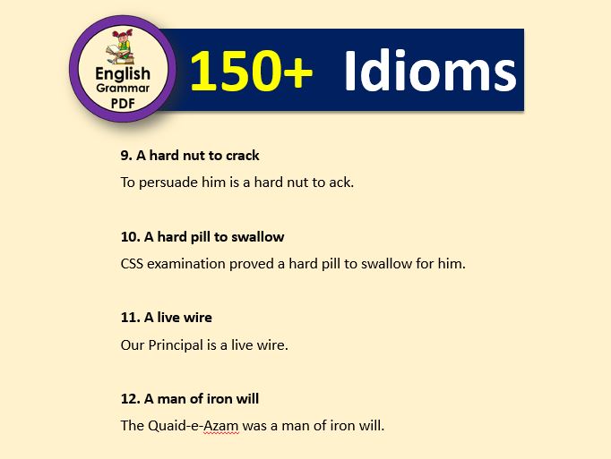 3rd list of idioms