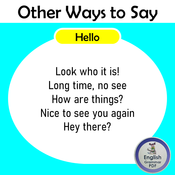 other ways to say hello