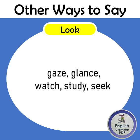 other ways to say look