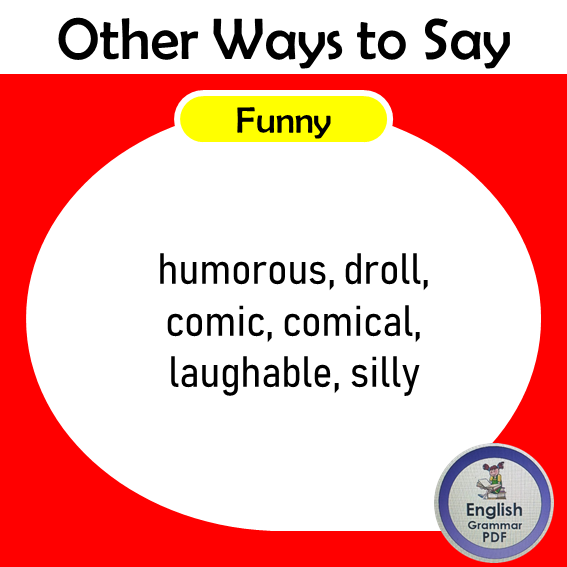other ways to say funny