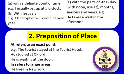 Types of Preposition With Examples (Download PDF)