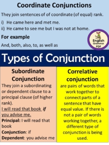 conjunction and types of conjunction