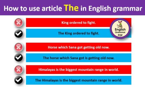 How to use article the in english grammar, Rules for using the