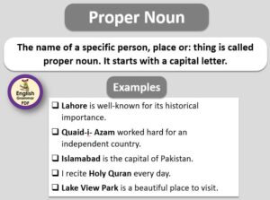 proper noun and examples, types of noun
