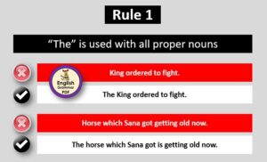 rule 1 how to use article the in english grammar