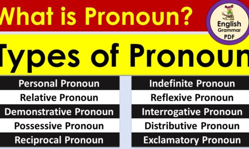 Pronoun | Types of pronoun in English Grammar PDF