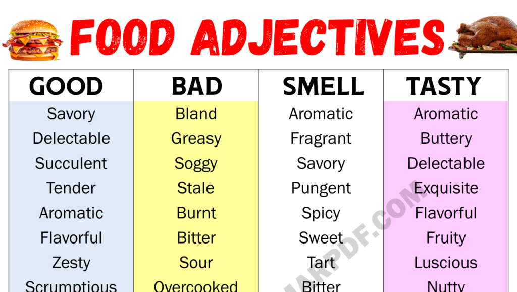 Food Adjectives Copy