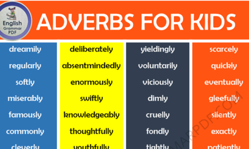 400+ List of Adverbs for Kids