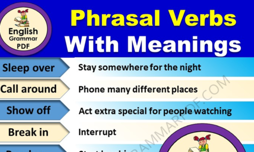 List of Phrasal Verbs with Meaning in English