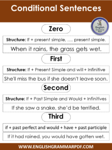 conditional sentences types structure and examples