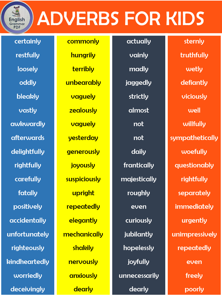 adverbs for kids