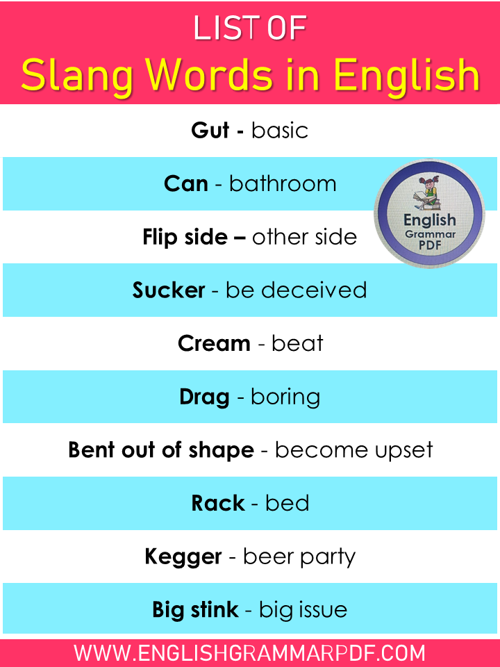 slang words in english