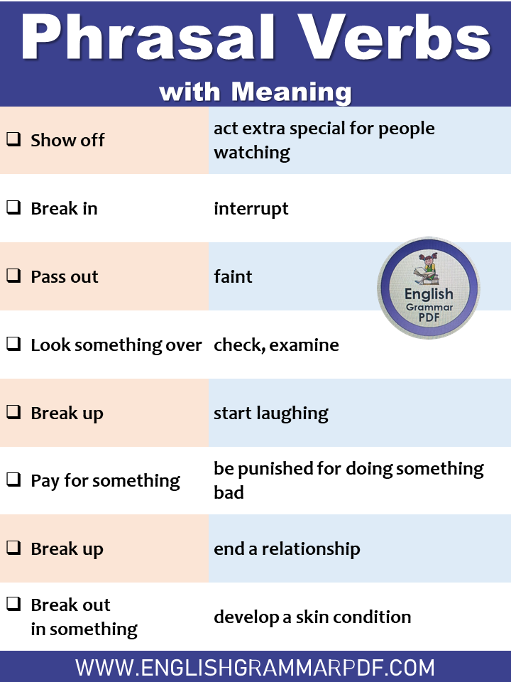 phrasal verbs with meaning in english