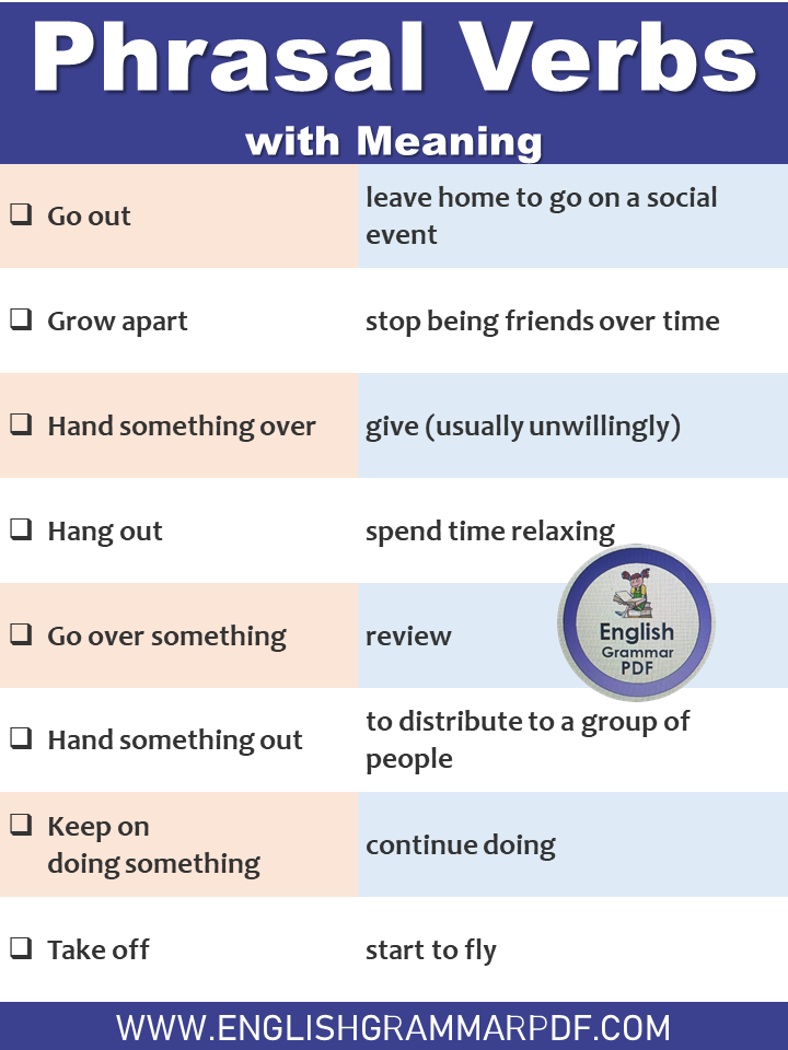 phrasal verbs with meaning pdf
