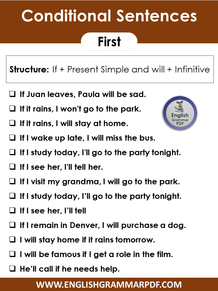 Conditional Sentences With Types Structures And Examples And PDF