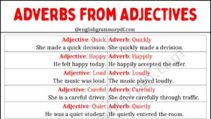 Adverbs From Adjectives Copy