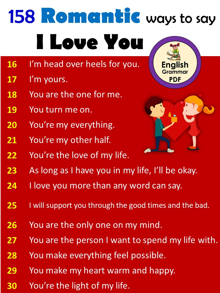 Best Romantic ways to say I Love You PDF Cute Funny Ways (2)
