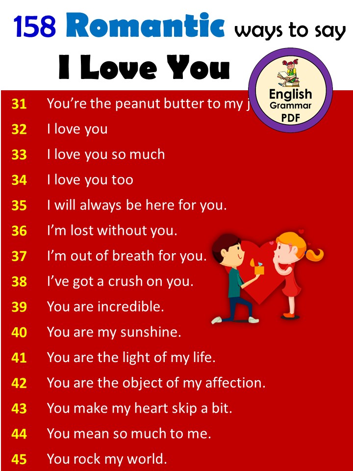 Best Romantic ways to say I Love You PDF Cute Funny Ways (3)