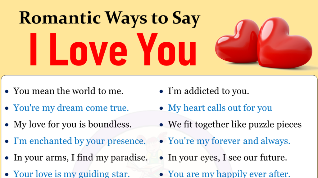 Other Ways to say I Love You