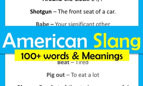 100+ American Slang Words List and Meaning (USA Slang 2024)