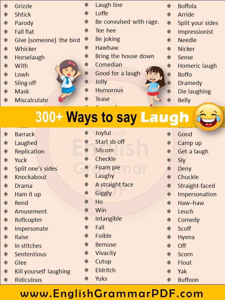 Laugh synonyms, other words for laugh