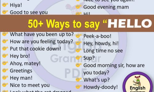 50+ best ways to say Hello with Pdf