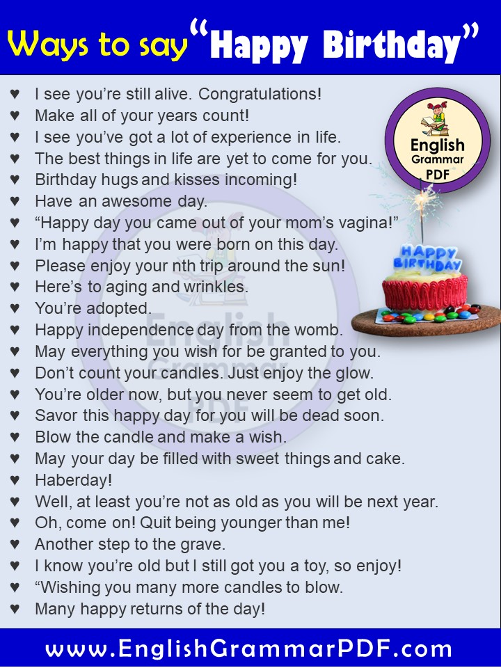 120+ Best ways to say Happy Birthday