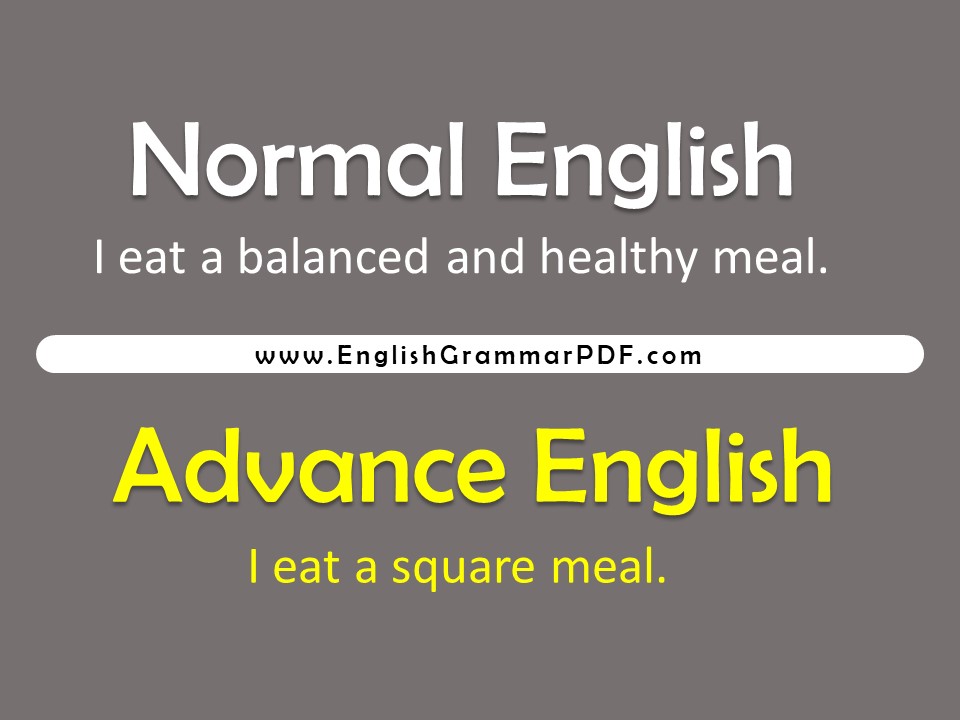 50+ Normal English vs Advanced English sentences PDF