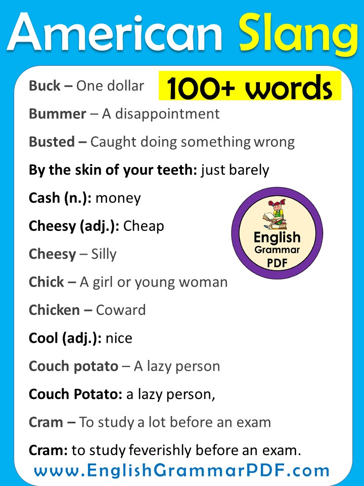 american slang words list