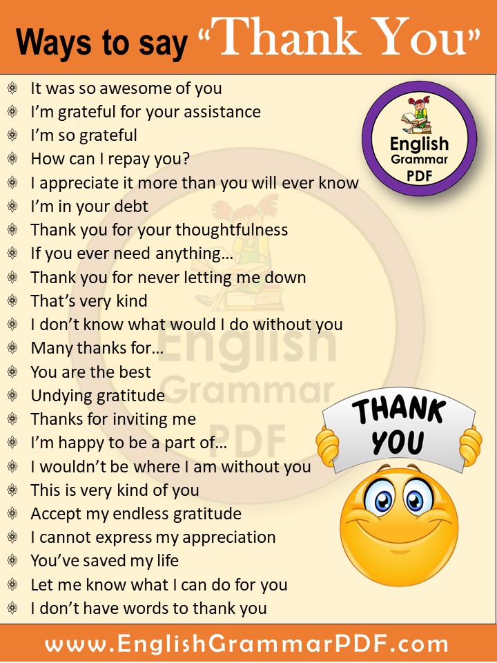 How to say thank you