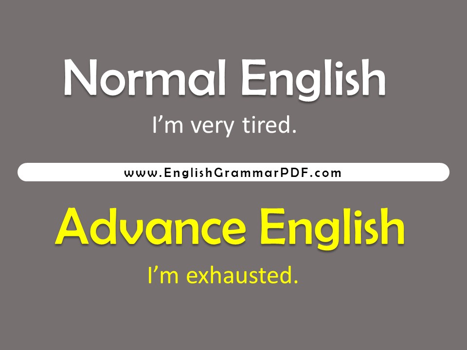 50+ Normal English vs Advanced English sentences PDF