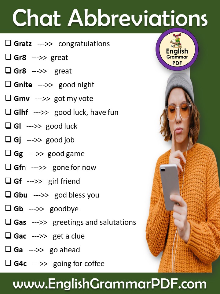 text message chat abbreviations