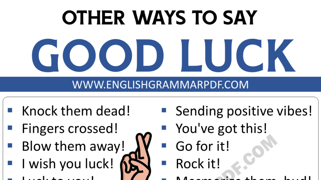 Ways to Say Good Luck Copy