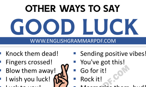 100+ Other Ways to Say Good Luck | Good Luck Synonyms