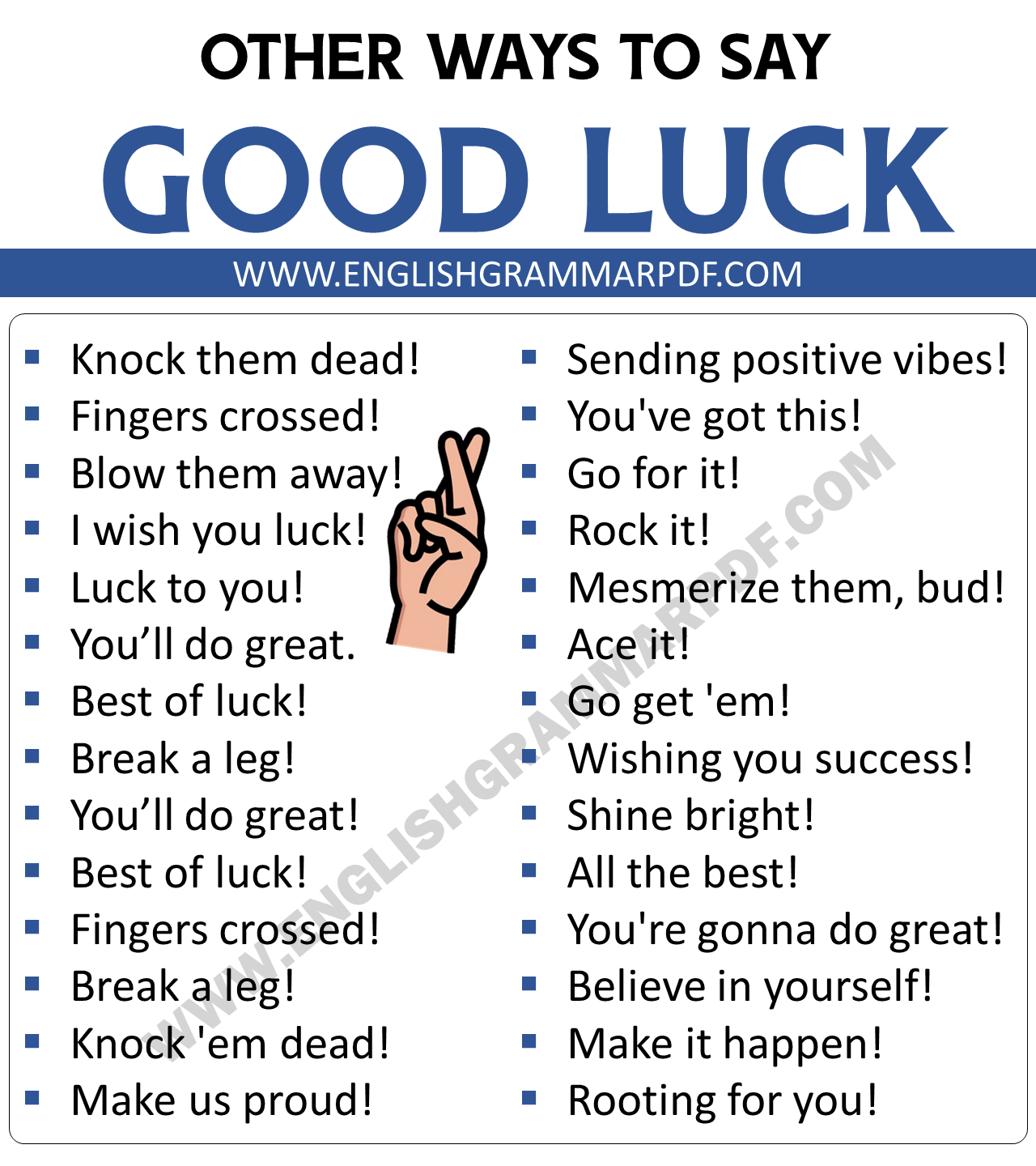 Ways to Say Good Luck
