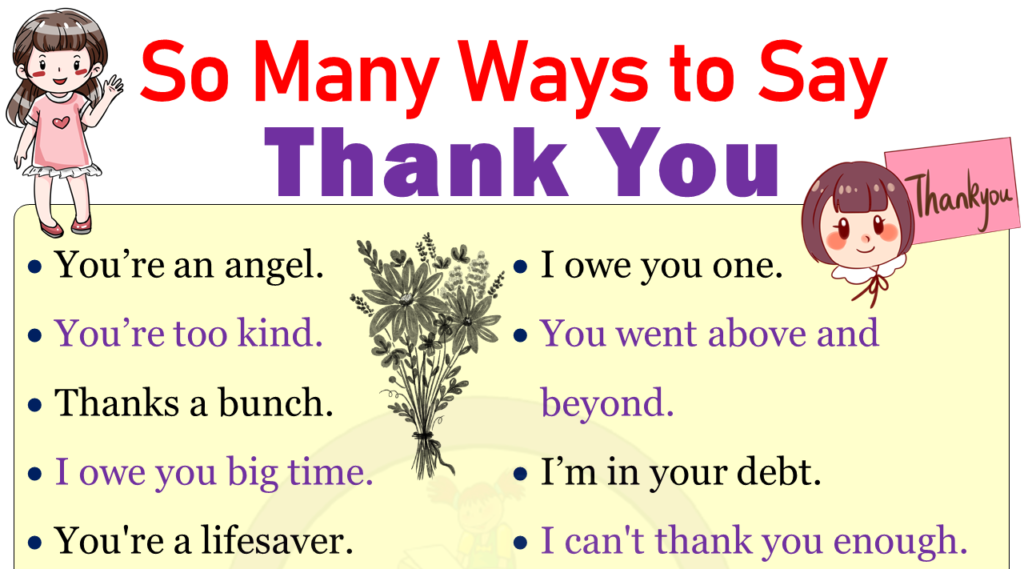 Ways to say Thank you