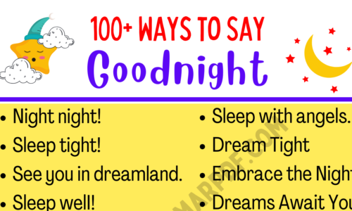 100+ Ways to say Goodnight (Funny, Creative, Unique, & Clever)