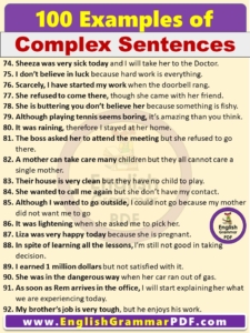 100 Examples of Complex Sentences in English pdf (2)