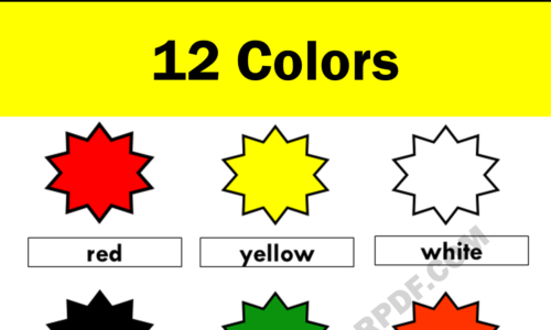 12 Colors Name, Color Names List and Examples PDF