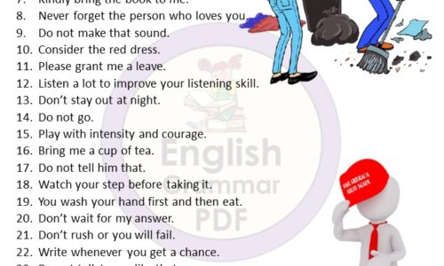 30 Imperative Sentences in English