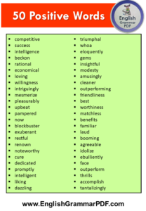 Positive Words List