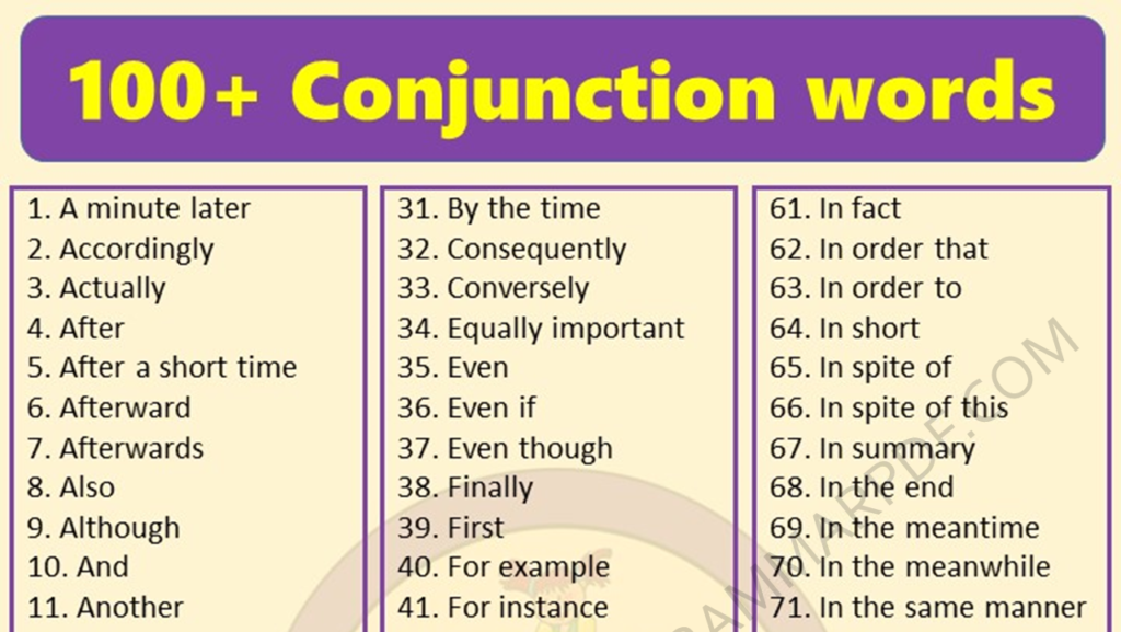 Conjunction Words