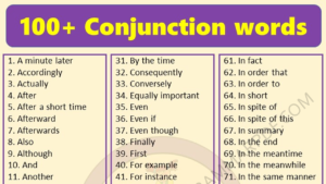 Conjunction Words