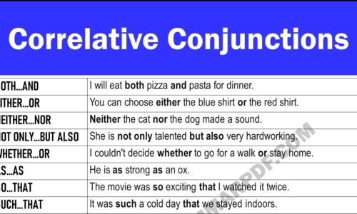 Correlative Conjunctions List, Definition and Examples