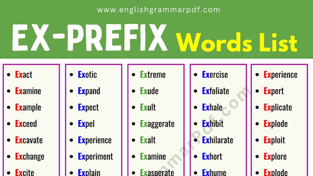 Ex Prefix Words