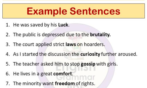 10 Examples of Abstract Noun Sentences PDF