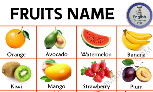 100 Fruit Name: Learn Common Fruit Names With ESL Infographic