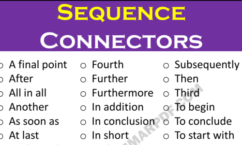 Sequence Connectors List with Examples (Download PDF)