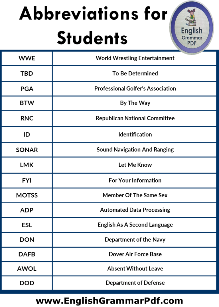 english assignment abbreviation